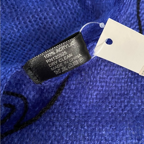 Charming Charlie Royal Blue Rectangular Women’s Scarf with Fringe - Picture 9 of 9